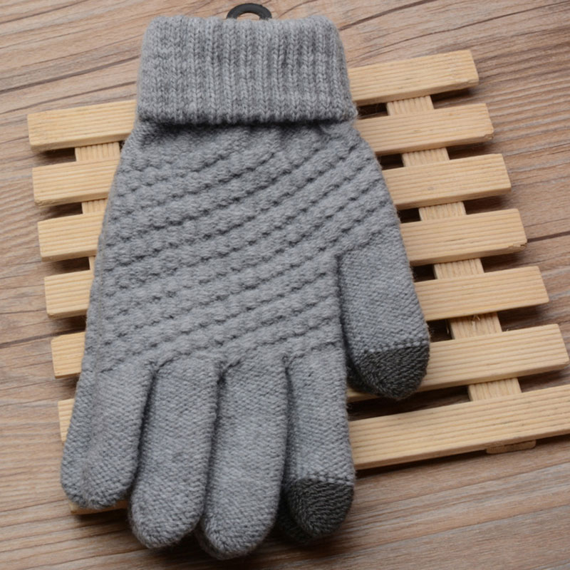 Damen Kaschmir gestrickte Winter handschuhe Frauen Herbst Winter warm dick Touchscreen Skifahren Outdoor-Fahrrad handschuh