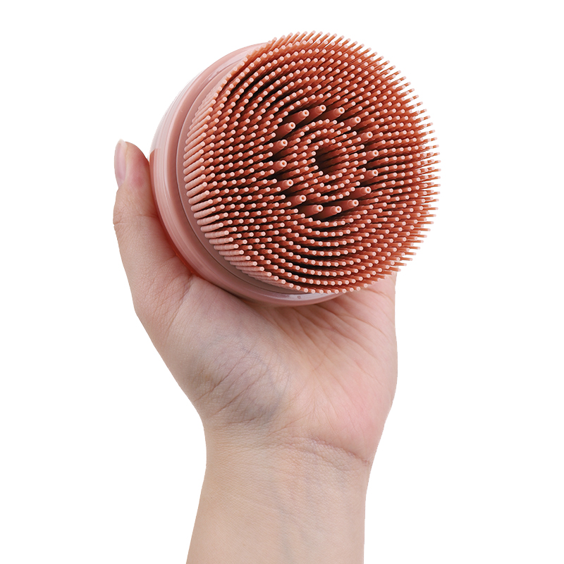 Brosse de bain en Silicone, distributeur de poils souples, masseur, exfoliant, brosse à récurer le corps