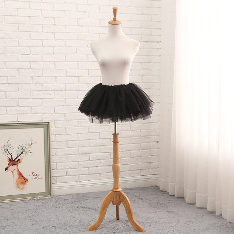 Frauen Layered Tüll Mini Tutu Skater Rock Gefaltete Petticoat für Cosplay Partei