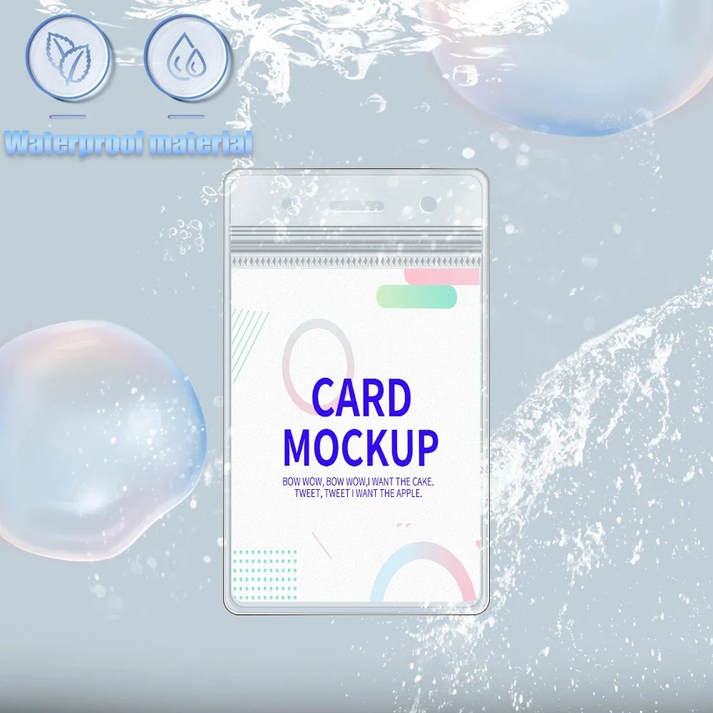 特大のIDカードホルダー,IDカードホルダー,透明,垂直,防水,保護,クレジットカード,保護ケース