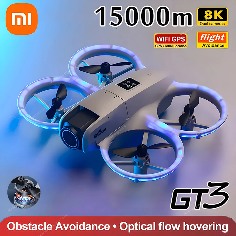 Xiaomi GT3 Drone RC 8K 5G GPS Professionele HD Luchtfotografie Afstandsbediening Vliegtuigen HD Dual Camera Quadcopter Speelgoed UAV Nieuw