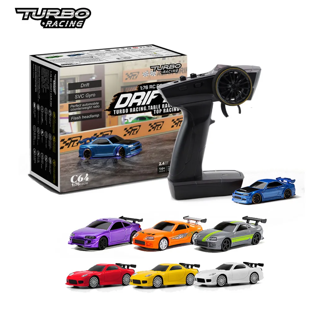 Turbo Đua 1:76 C64 C73 C72 C71 C74 Trôi Dạt, Tỷ Với Con Quay Hồi Chuyển Đài Phát Thanh Toàn Tỷ Lệ Thuận Với Đồ Chơi Điều Khiển Từ Xa RTR Bộ