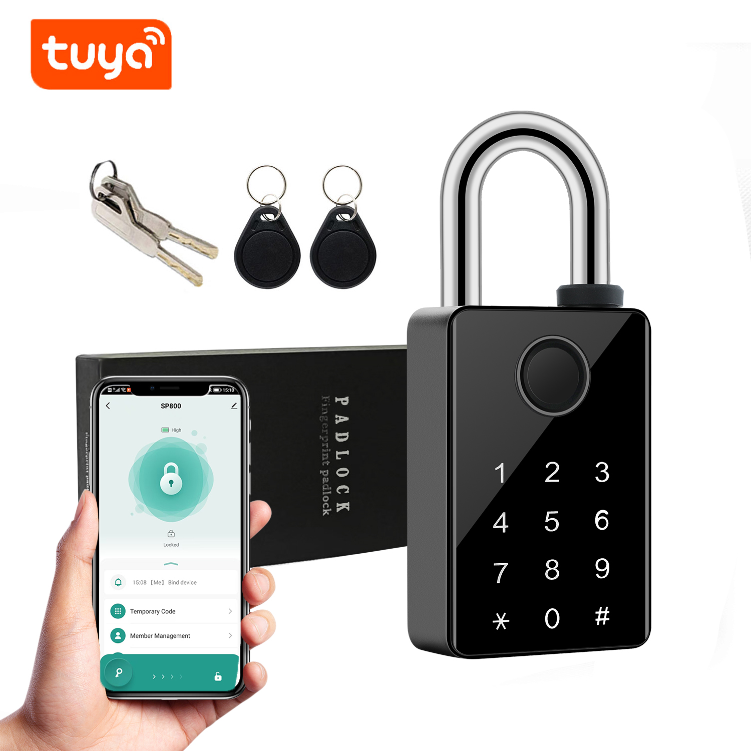 Tuya пароль Bluetooth навесной замок сенсорный экран RFID IC карта ключ домашняя безопасность водонепроницаемый шкаф электронная сумка навесной замок для багажа