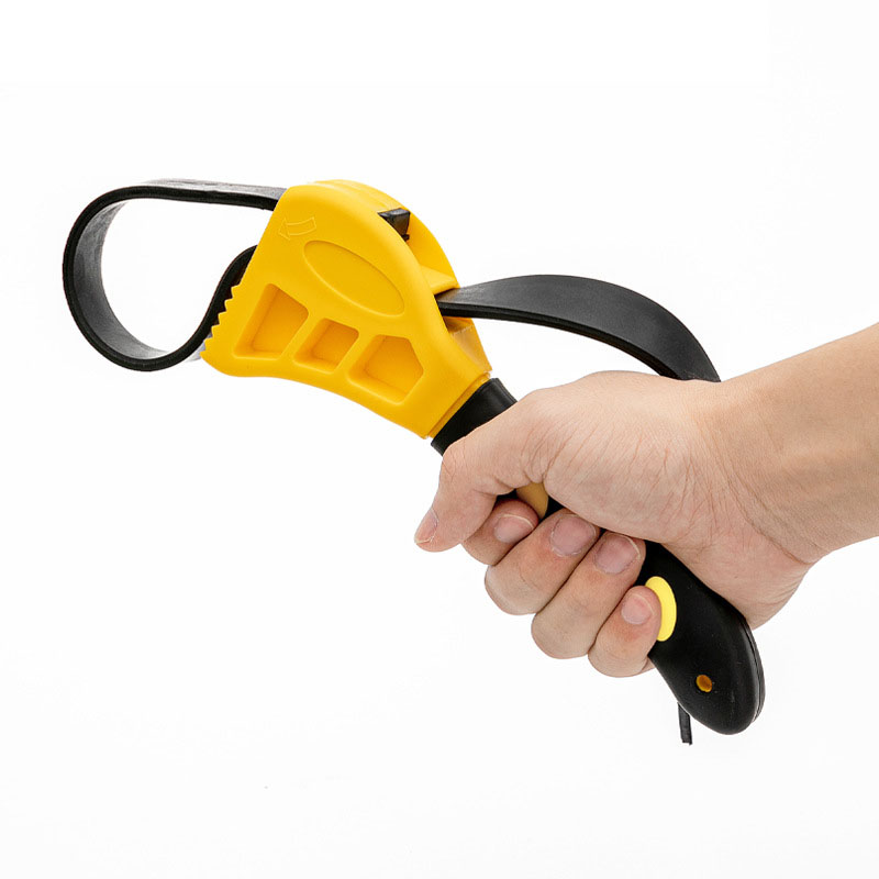 1Pcs 6inch Belt Wrench Oil Filter Puller Strap Spanner Chain Wrench Strap Opener, Adjustable Disassembly Tool