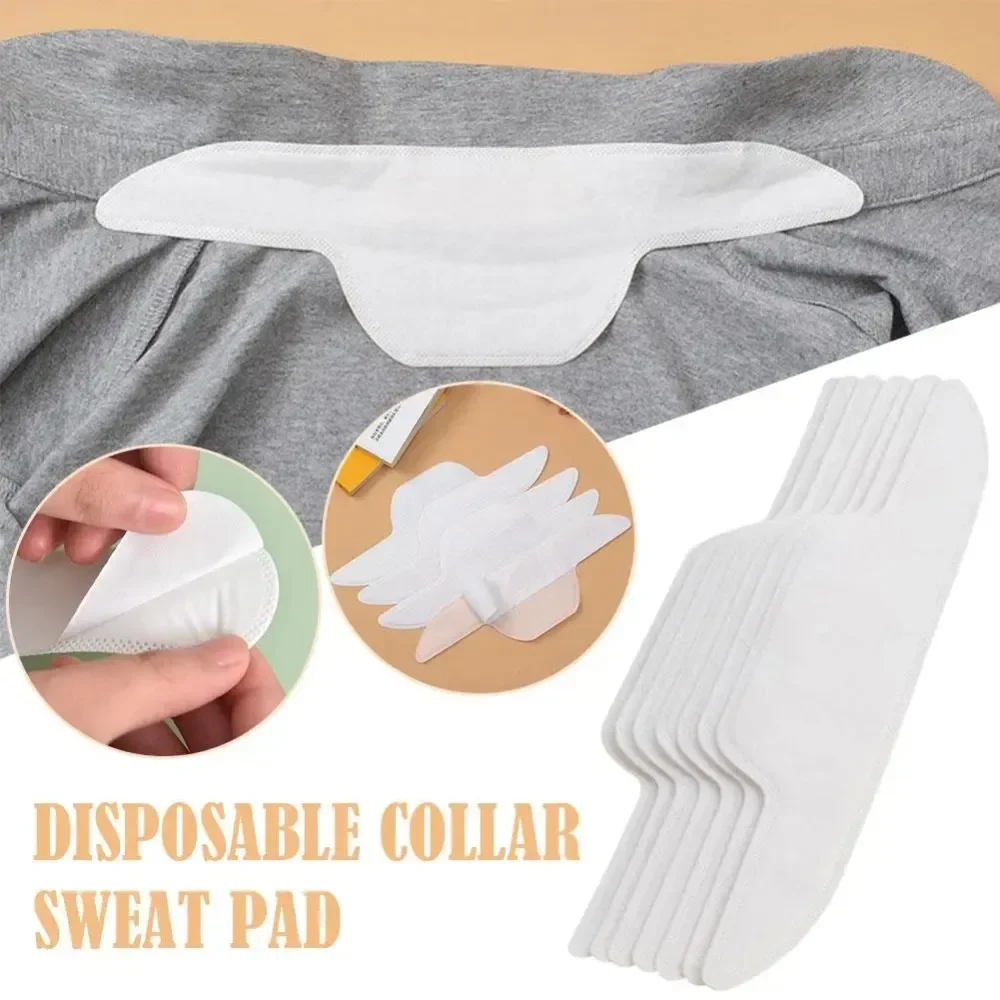 10PCS Disposable Sweat Pads Self-Adhesive T-Shirt Neck Collar Sweat Absorbent Sticker Hat Anti-dirty Sweat Absorbing Strips