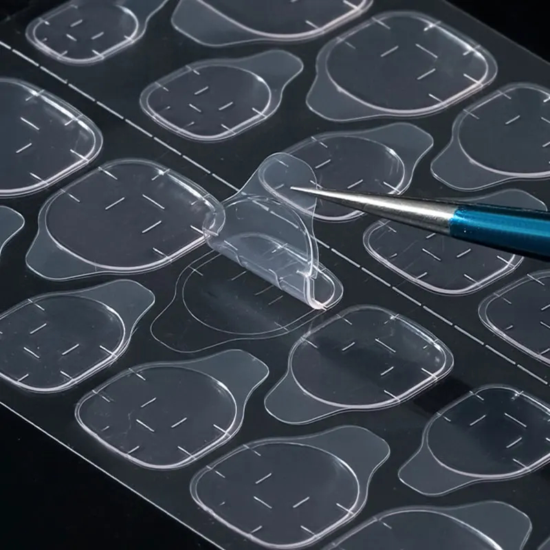 Double Side Nail Jelly Glue Transparent False Nail Art Adhesive Tape Glue Stickers DIY Reusable Manicur Nails Accessories