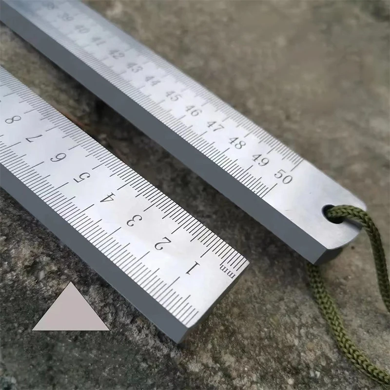 Regla resistente de acero inoxidable, reglas de Metal duras y gruesas multifuncionales para arquitectos y ingenieros, borde recto perfecto
