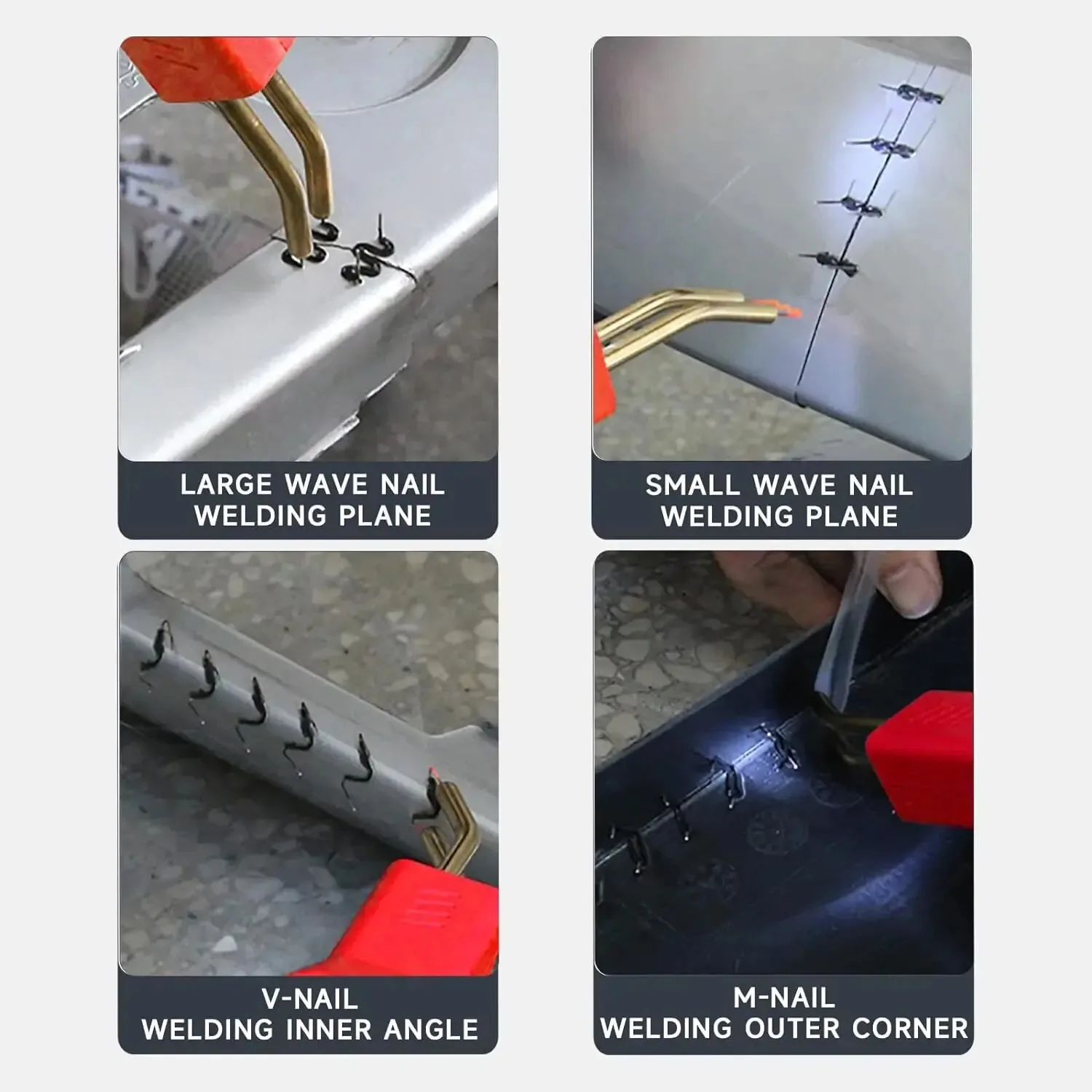 Soldadores de plástico prácticos de 50W, herramientas de garaje, máquina grapadora caliente, máquina de reparación de grapas de PVC, herramienta de soldadura para reparación de parachoques de coche
