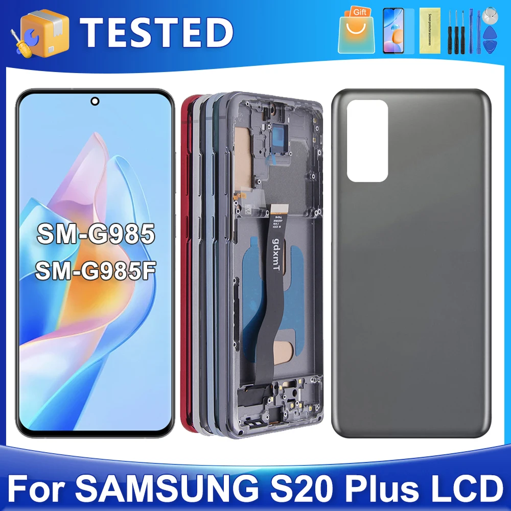 S20 Plus สําหรับ Samsung ทดสอบ S20 + G985 G985F G985F/DS จอแสดงผล LCD Touch Screen Digitizer Assembly เปลี่ยน