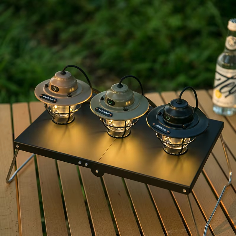 Candelabro Vintage para exteriores, luz de mano recargable tipo ultra larga de vida, luz ambiental para acampar, luz portátil para tienda de campaña