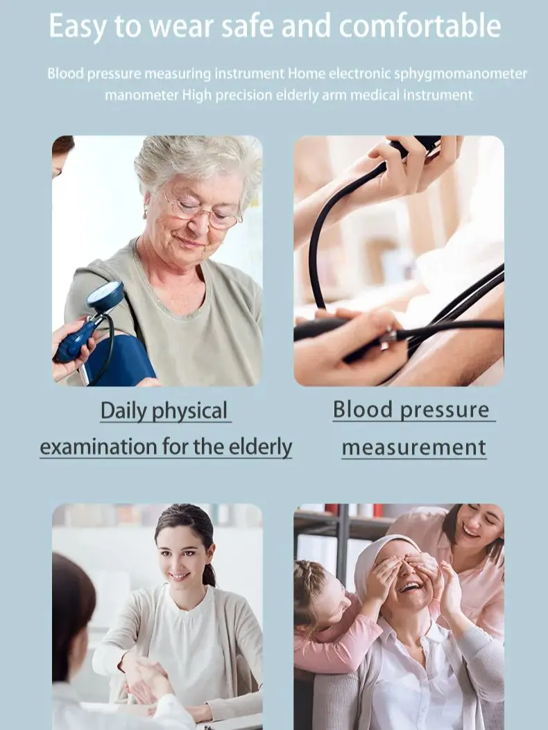 แบบพกพา Upper Arm BP Meter เครื่องวัดความดันโลหิตแบบดิจิตอลอิเล็กทรอนิกส์การวัดอัตโนมัติปิด Sphygmomanometer
