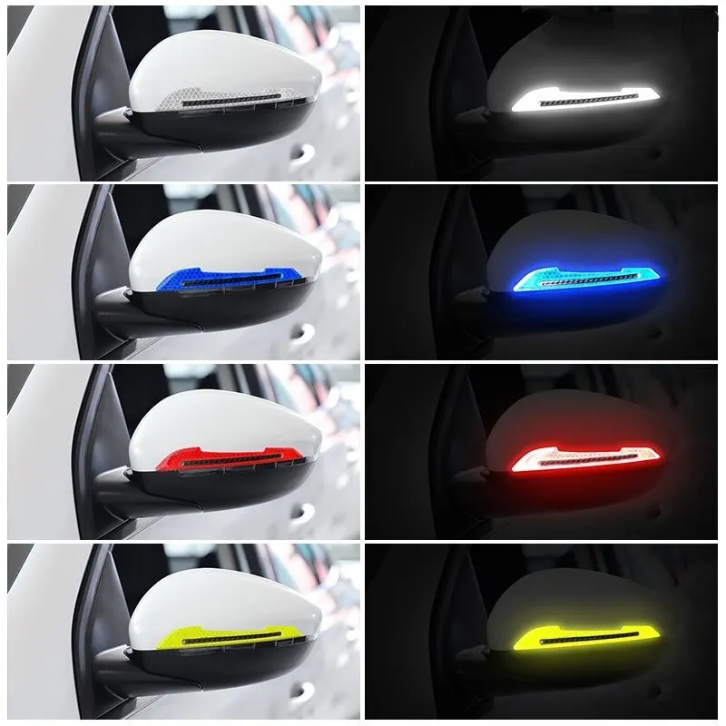 Clearance_Reflektierende Aufkleber, Warnstreifen, Klebeband, spurlos, schützender Autoaufkleber, Warnung auf dem Auto, Rückspiegel, Außenseite, Auto-Zubehör