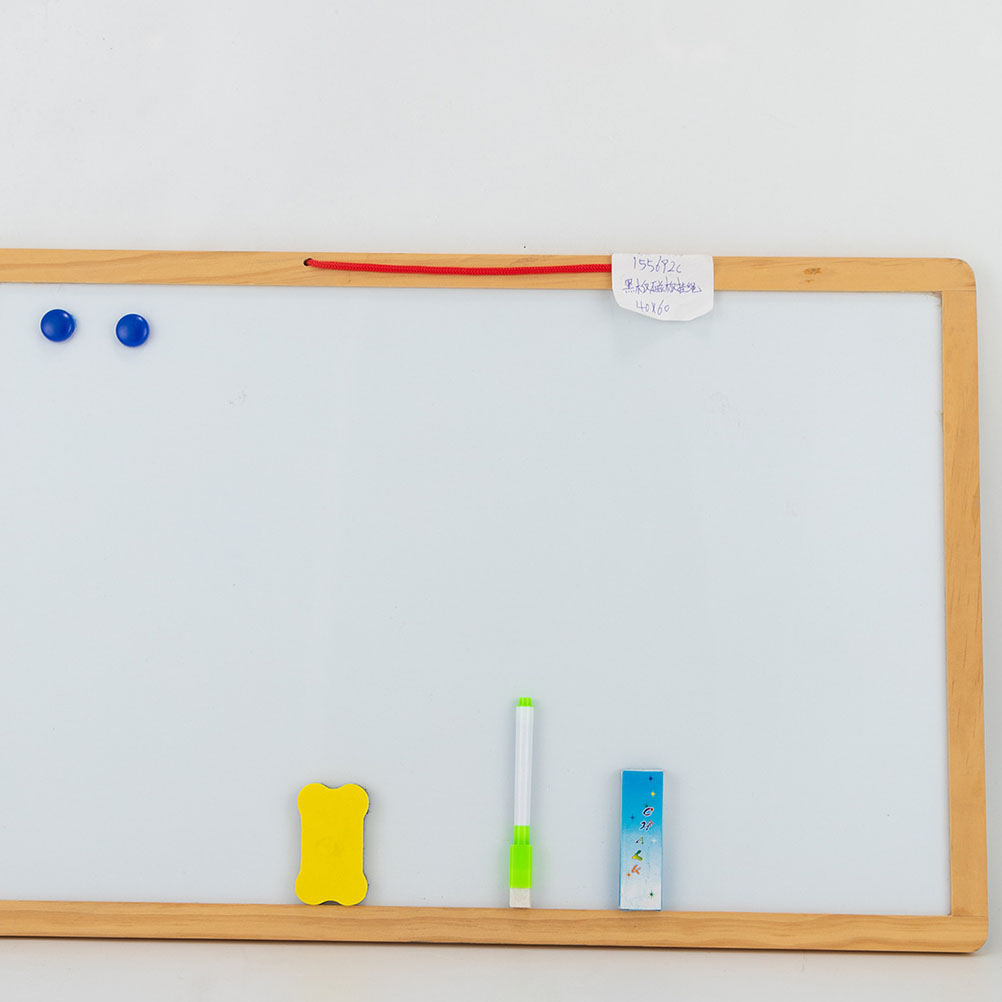 Magnetic Whiteboard Hanging Tabletop Magnetic Whiteboard Easel Message Wooden Wood Board Erasable Chalk Sign Mini Tag Signs