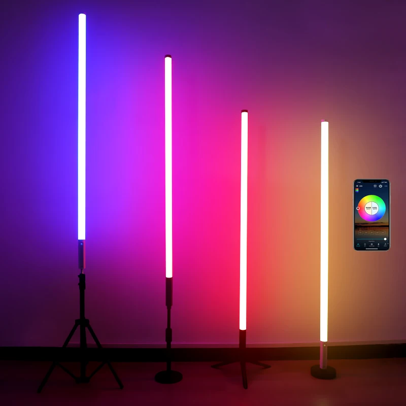 6Pack TL-130Pro Smart Synkitt APP Control Bluetooth Rgb Led Tube Light Bar With Case Color Change Neon Dj Party Events Light