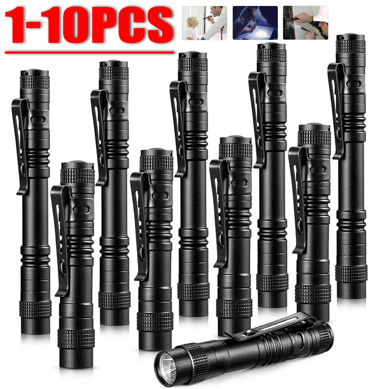 1-10PCS Mini Tragbare Taschenlampe Tasche Helle High Power Handheld Stift Licht led Taschenlampe für Camping Outdoor notfall Heimgebrauch