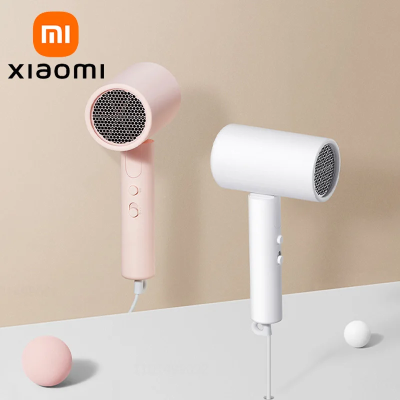 Secador de pelo portátil XIAOMI MIJIA H101: 1600 W, plegable, iones negativos de 50 m, flujo de aire de 15 m/s, modos de calor y velocidad duales, 220 V con adaptador