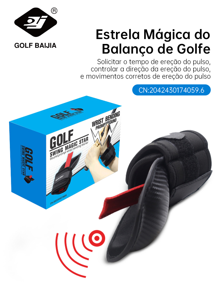 BaiJia Golf Chipping Corretor de Ângulo de Pulso Golf Swing Training Aid Hold Wrist Brace Band Trainer Corrector para Todos os Golfistas