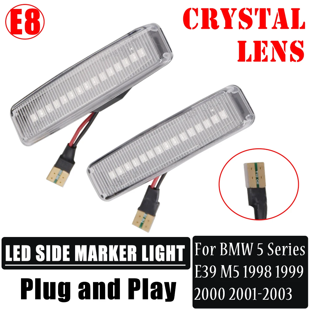 Led Năng Động Led Tín Hiệu Bên Cột Mốc Fender Tuần Tự Đèn Blinker Chỉ Báo Viền Dành Cho Xe BMW Series 5 E39 1995-2003 M5