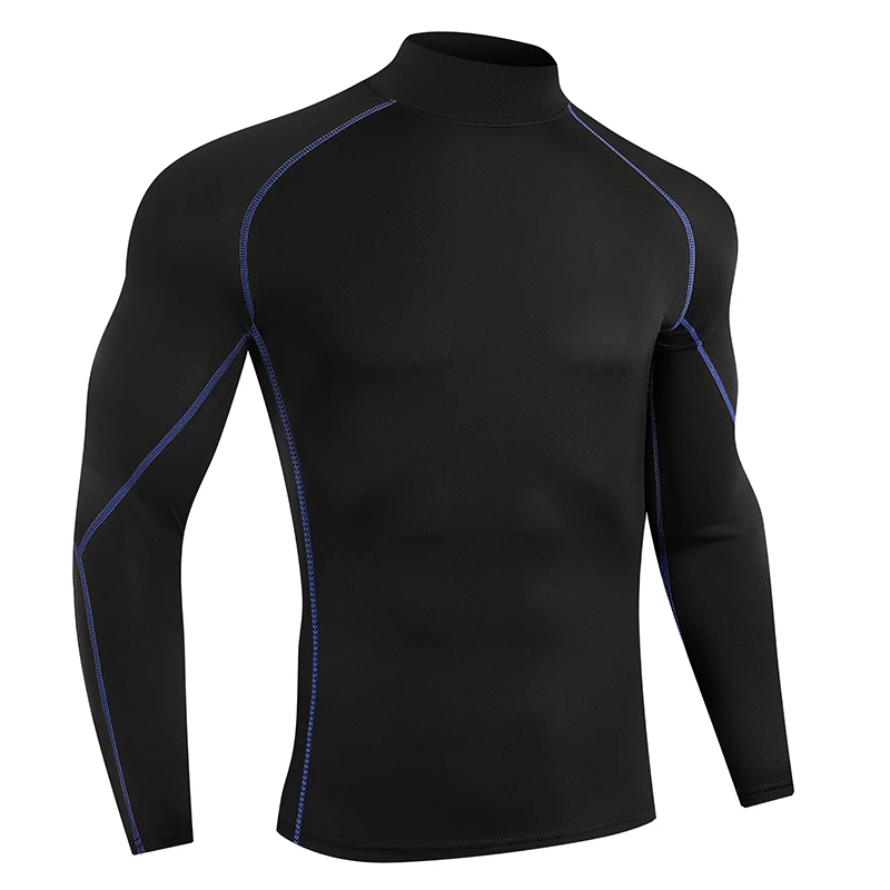 ผู้ชายวิ่ง T เสื้อด่วนแห้งเพาะกายเสื้อกีฬาแขนยาว TOP ฟิตเนสแน่น Rashguard GYM เสื้อยืดผู้ชาย