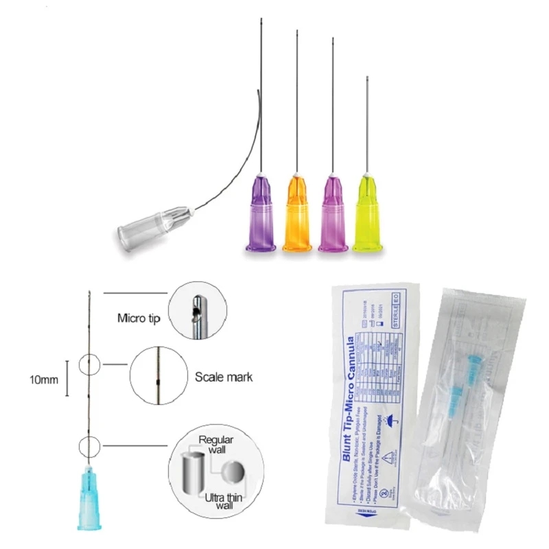 Microaguja Roma desechable de Corea de alta calidad, cánula de punta roma de 14G y 90MM para relleno hialurónico