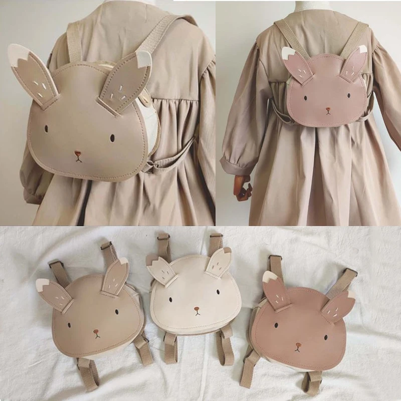 Mochila de piel sintética con dibujos animados para niños, bolsa de mensajero, accesorios de princesa, ideal para guardería