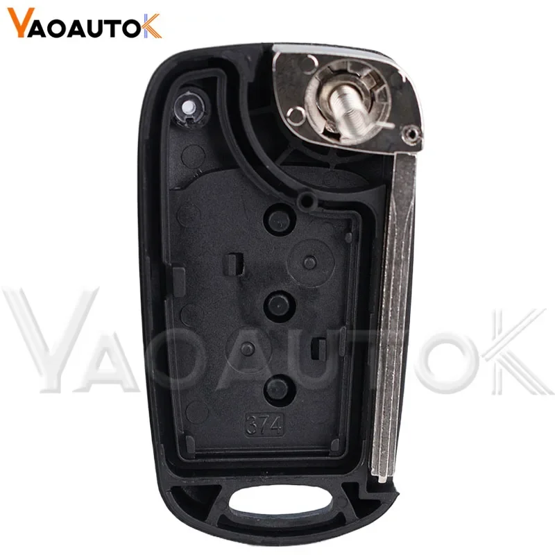 Replacement Remote Car Key Shell 3 Buttons Flip Folding Key Case For Hyundai For Kia K2 K5 Rio 3 Picanto Ceed Cerato Sportage