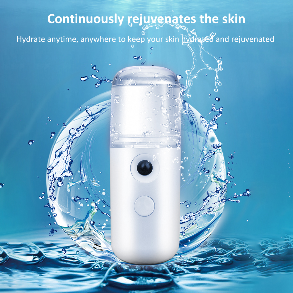Mini vaporizzatore facciale portatile Cura della pelle del viso Nano spruzzatore di nebbia Vaporizzatore Beauty Water Spa Nebulizzatore Umidificatore USB ricaricabile