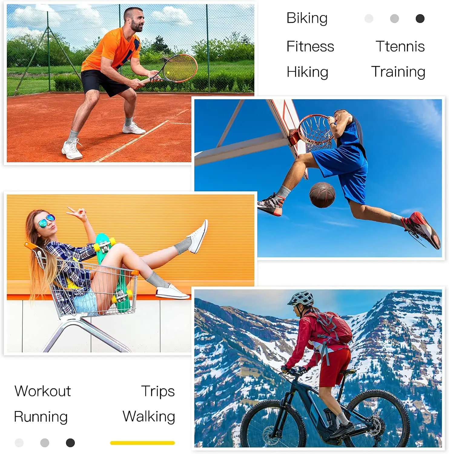 8 Uds calcetines deportivos acolchados calcetines transpirables para correr calcetines deportivos al aire libre duraderos y de alto rendimiento para hombres y mujeres