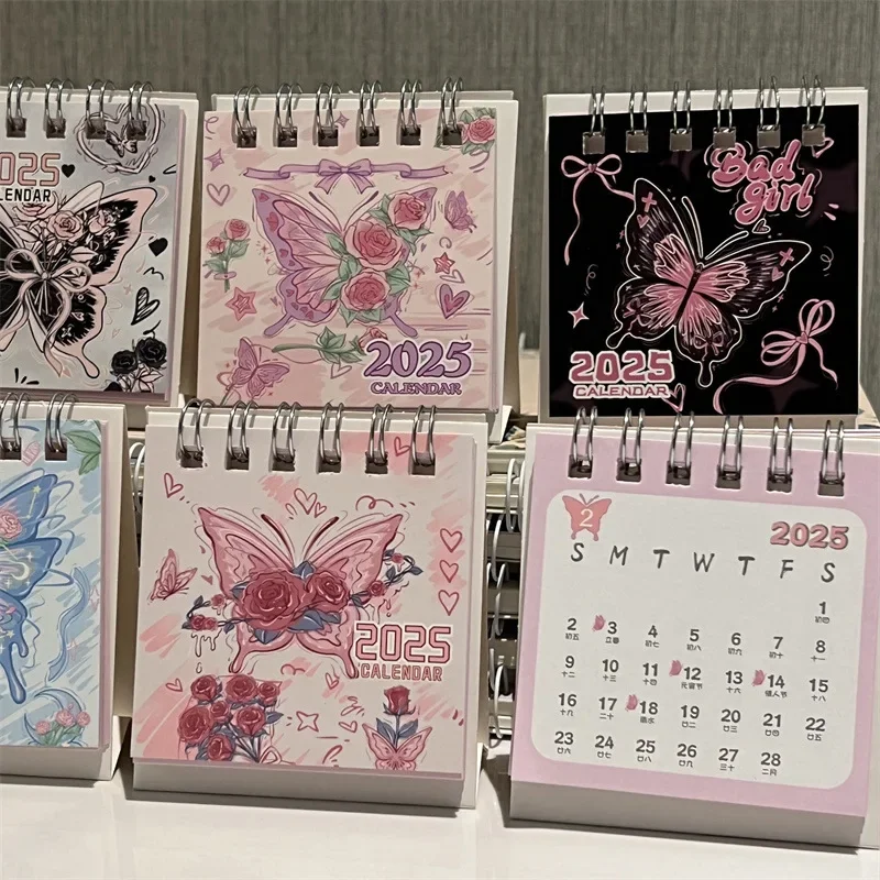 2025 Desk Calendar Yearly Monthly Daily Planner Cute Coil Calendar Yearly Schedule Organizer To Do List Home Office Supplies