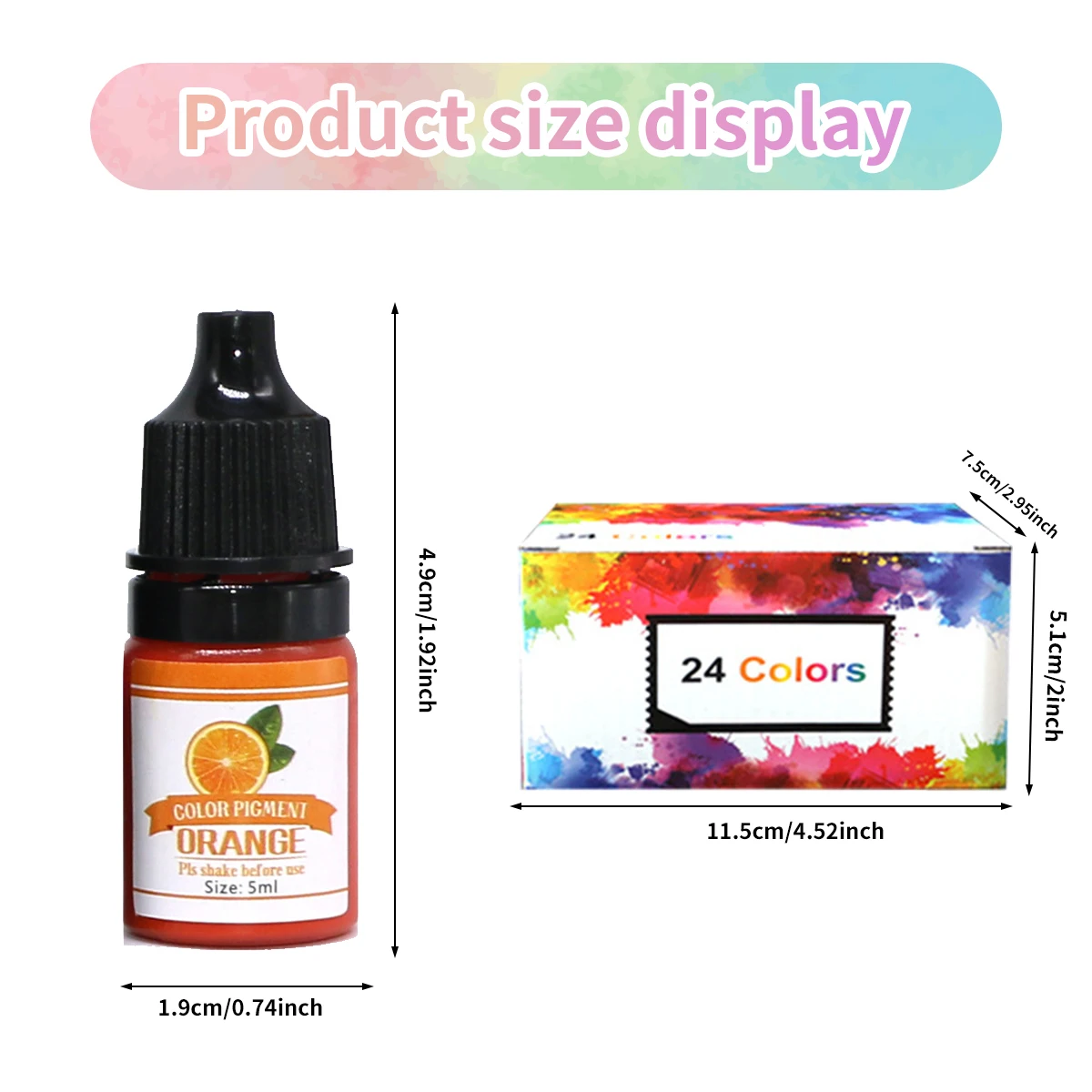 Pigmento epóxi 24 cores 5ml resina epóxi corante líquido resina epóxi corante para resina arte pintura jóias artesanato coloração