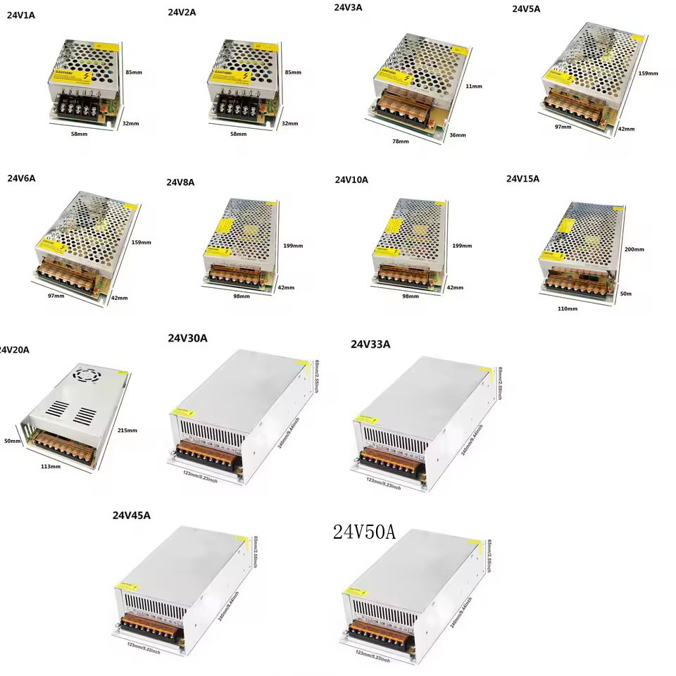 Switching Power Supply Light Transformer AC110V 220V To DC 5V 12V 15V 24V 36V 48V Power Supply Source Adapter For Led Strip CCTV