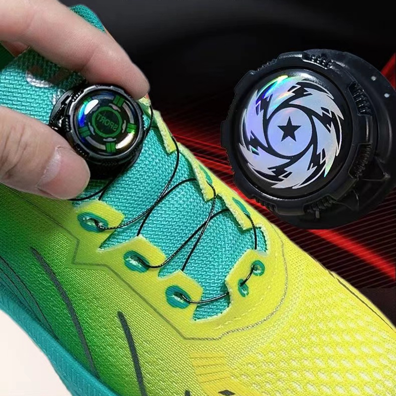 1 paio di lacci circolari senza lacci lacci per scarpe pigre per scarpe da ginnastica fibbia girevole automatica in acciaio senza cravatta accessori per lacci