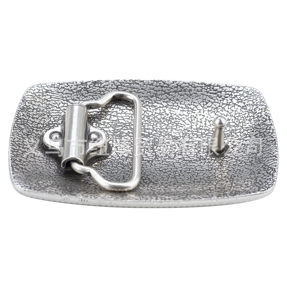 Versilberte Gürtels chnalle westlichen Retro-Stil Palast Muster Edelsteine und Adler