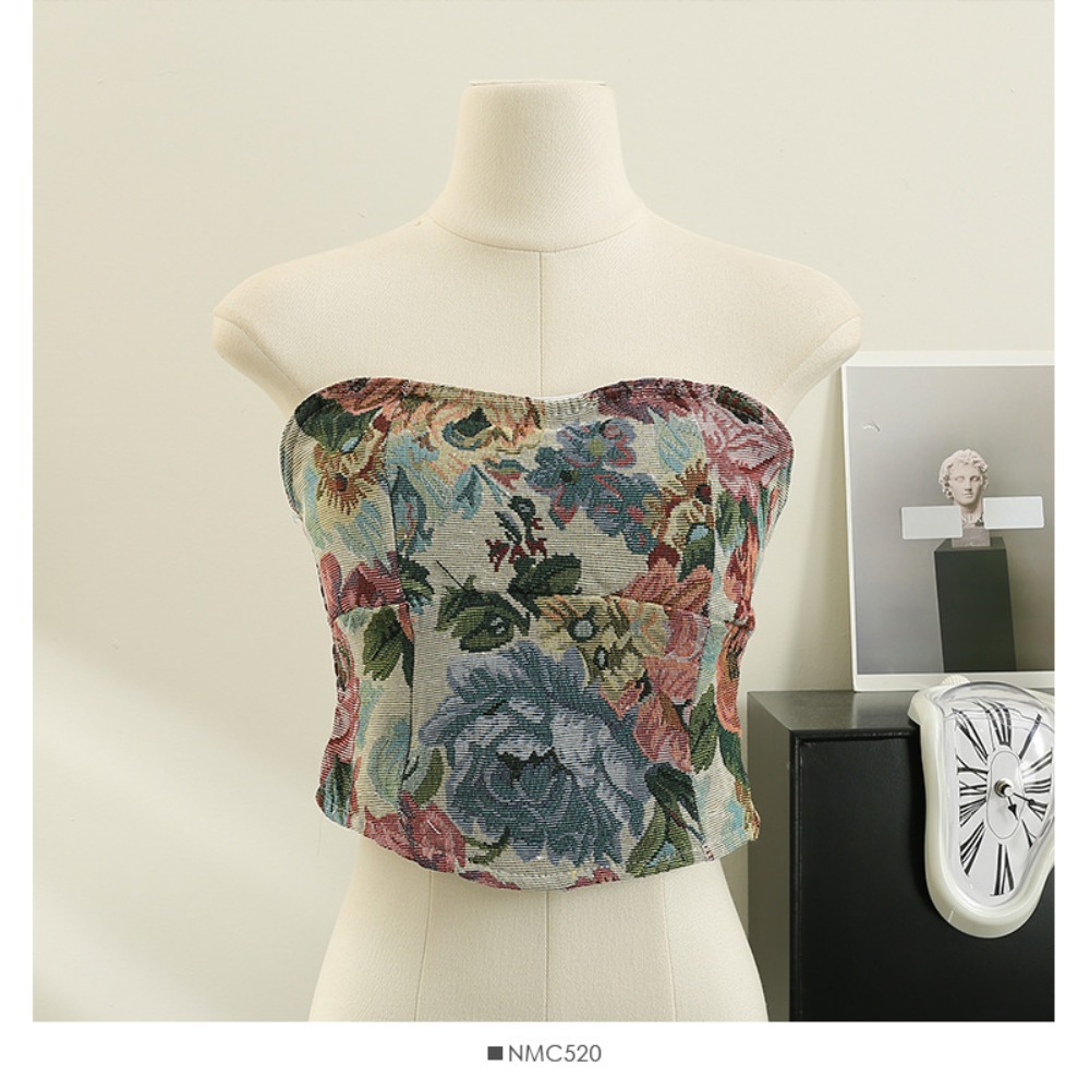 Женский топ в полоску, без рукавов, с принтом