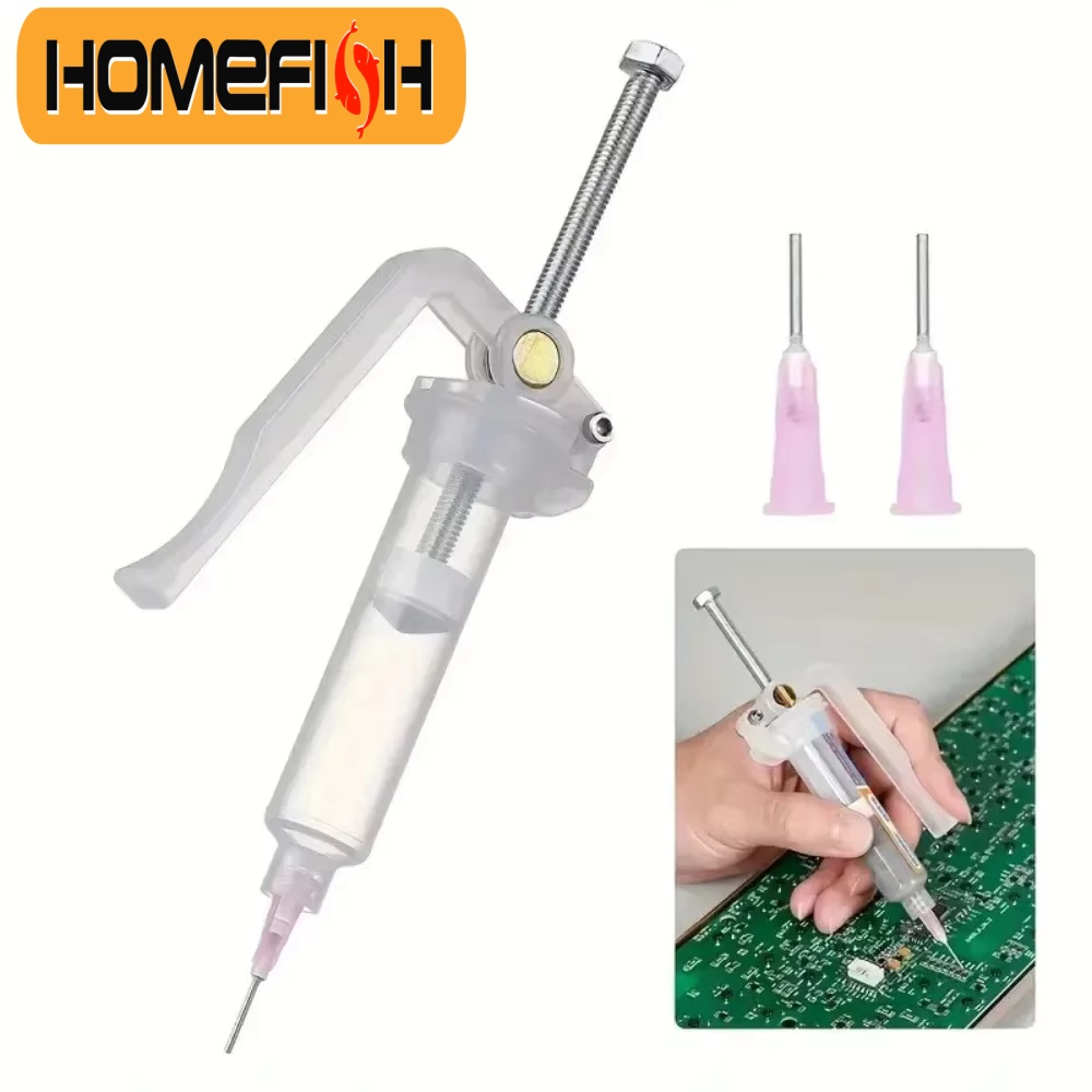 ​ ​ Ferramenta de reforço de pasta de solda – extrusora de barril de agulha de óleo de soldagem para pistola de cola, reparo de placa de circuito e acessórios de solda ​ ​