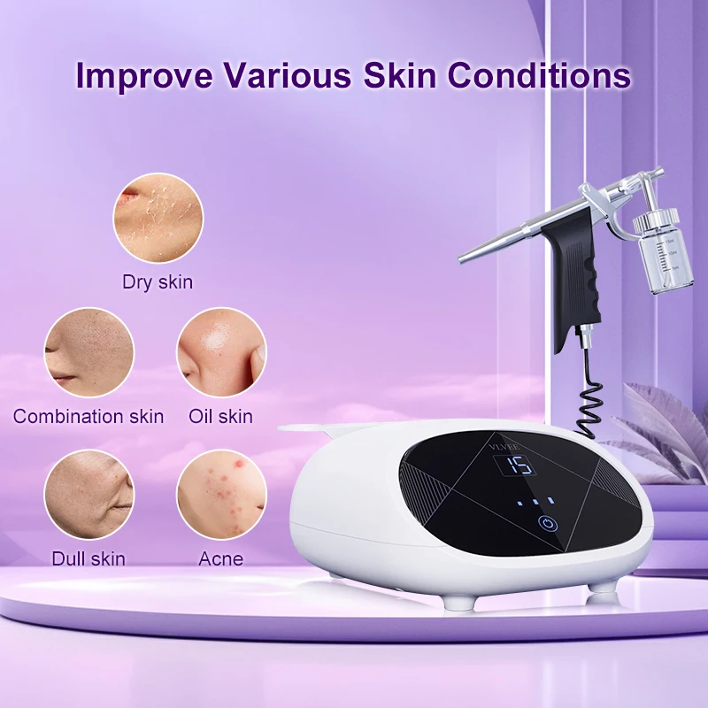 VLVEE Professional Face Hydration อุปกรณ์ 3 Gears ปรับแรงดันสูง ให้ความชุ่มชื้นแก่ผิว เดสก์ท็อปมือถือสเปรย์ปืน HomeUse