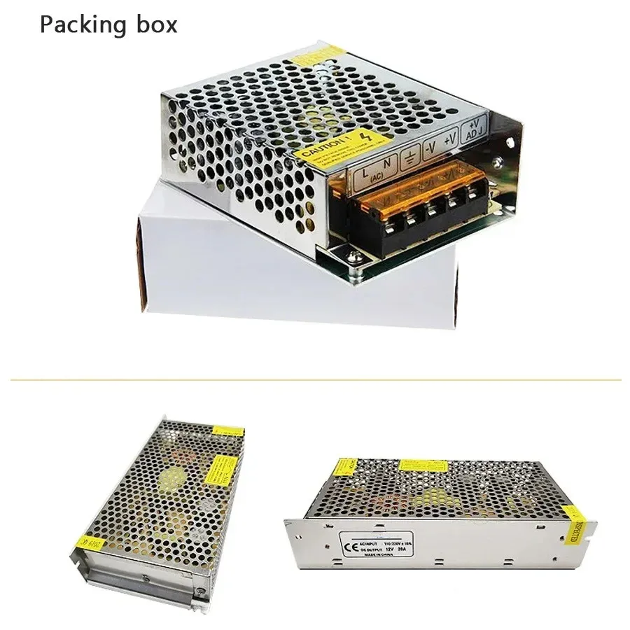 Lighting Transformers 110V 220V to DC 12V 1A 2A 5A 10A 15A 20A 25A 30A for CCTV Led Strip Switch Power Supply Adapter Source