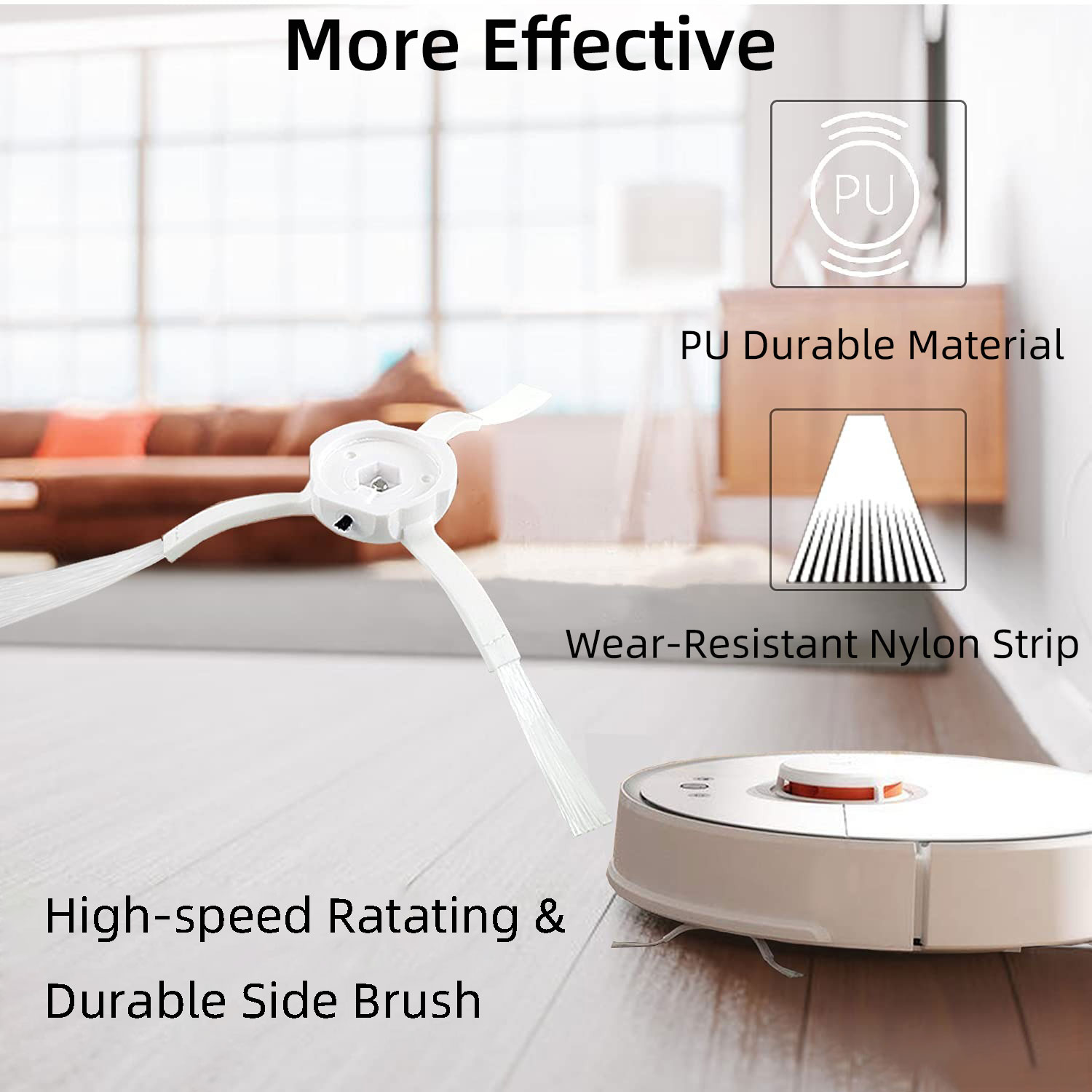 Filtre pour aspirateur Robot Xiaomi Mi 1/1S SDJQR01RR SDJQR02RR SDJQR03RR Roborock E2 E3 E4 E5 S4 S4 Max S5, brosse latérale principale