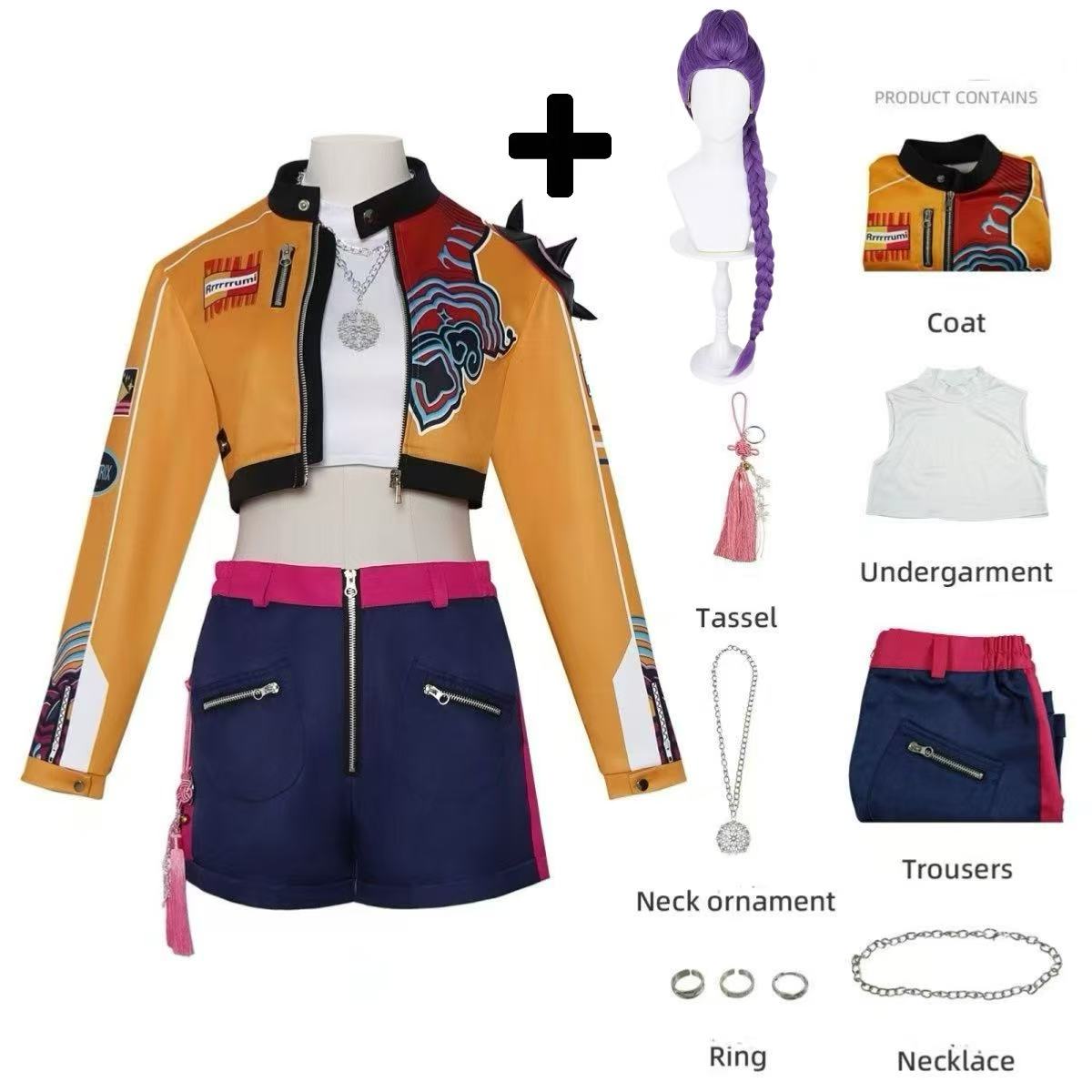 KPop Rumi Cosplay Kostuum Pruik Vrouwen Meisjes Halloween Carnaval Comic-con Party Rollenspel Outfits