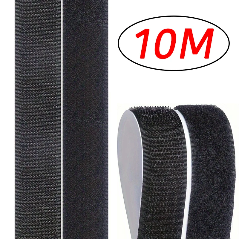 Cinta autoadhesiva de Velcros de 1-10M, sujetador de gancho y bucle para casa, grifo mágico Diy, rollo de doble cara automático, pegamento fuerte, tiras de correa para el hogar