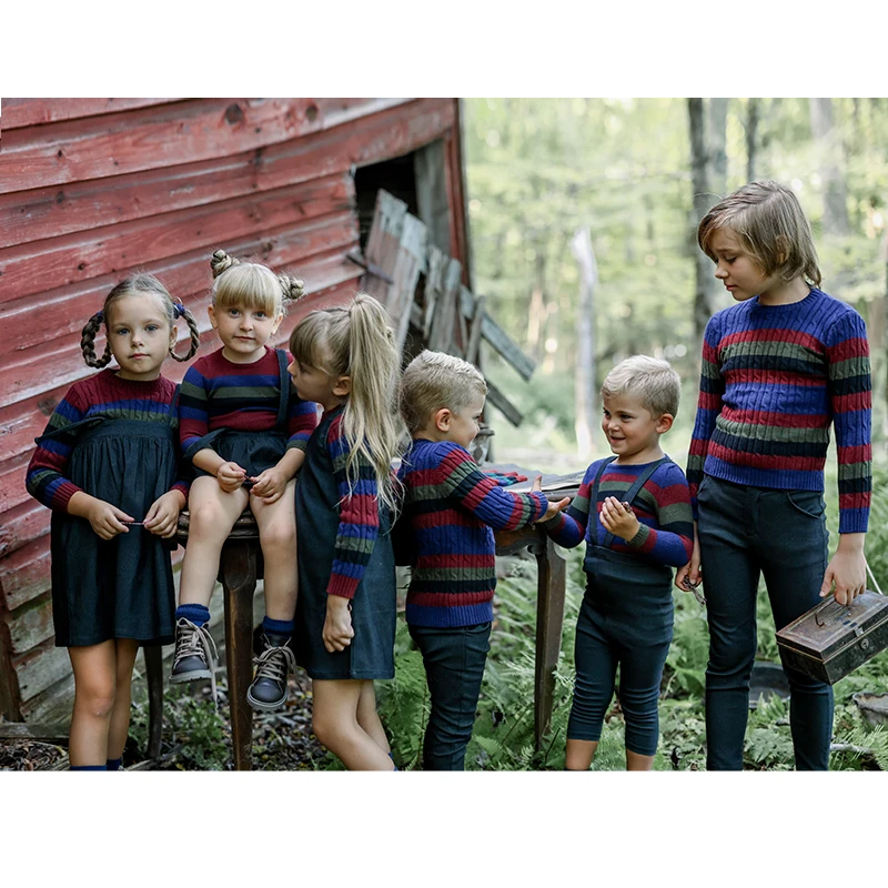 Ali Plus AW25 Denim Striped Cable Knitwear Collection Teens Denim Jumper Sweater Skirt Pants Rompers Back In Stock Sep 5th