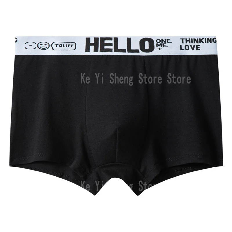 Ropa interior masculina de 5 piezas, calzoncillos, letras, conjunto transpirable y cómodo, varios colores, L-4XL