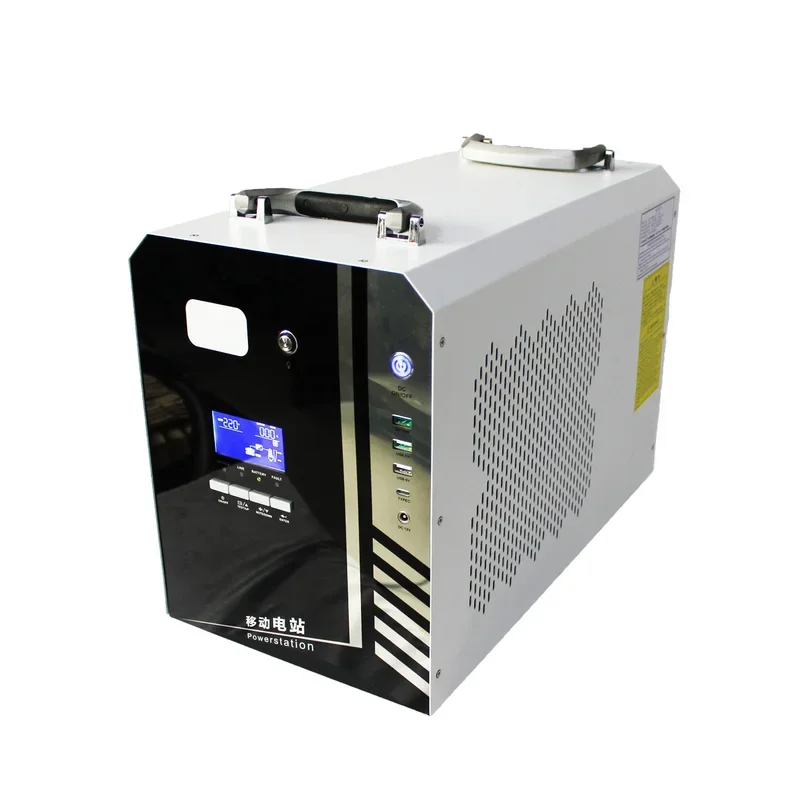 central eléctrica portátil al aire libre monofásica en línea de alta frecuencia de UPS 1000VA 1kVA de la batería Li Ion