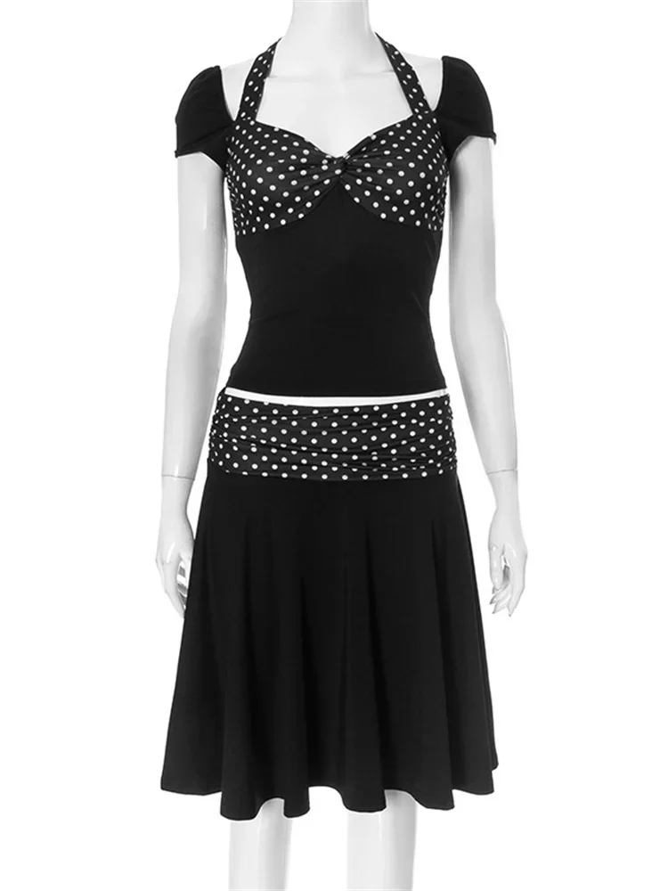 Tossy retalhos moda 2 peça-set mini saia para mulher rendas contraste sem costas recortado topo e saia de cintura alta define feminino