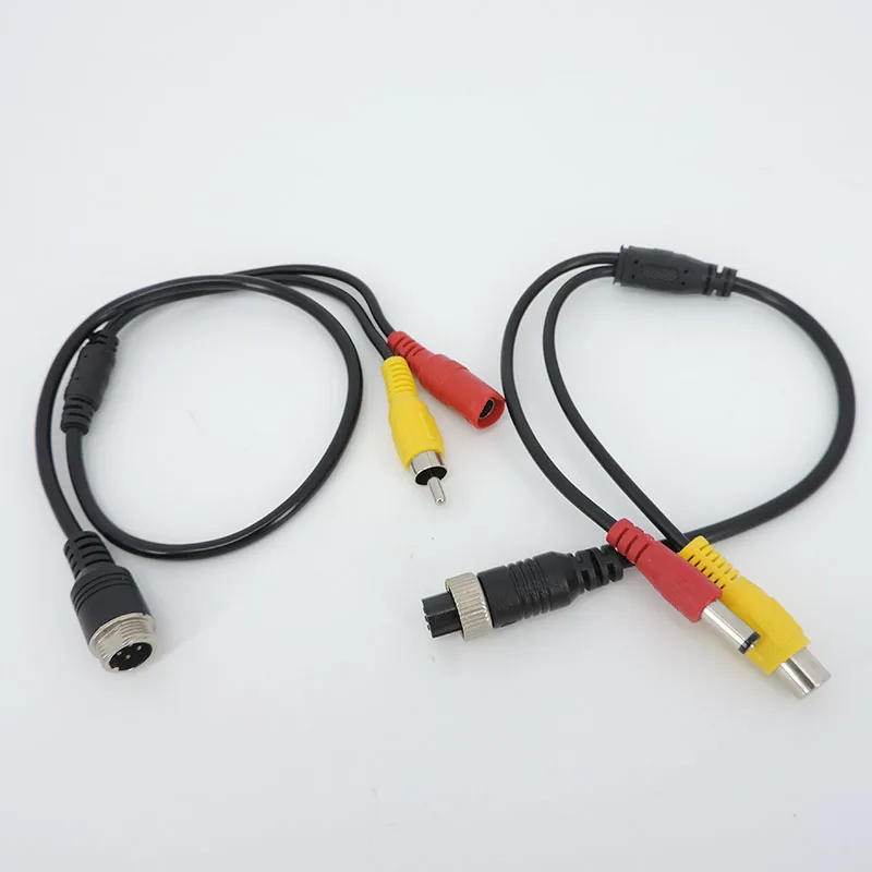 M12 航空ヘッド 4Pin オスメス DC プラグ RCA コネクタデュアルカプラーオスメス延長ケーブル