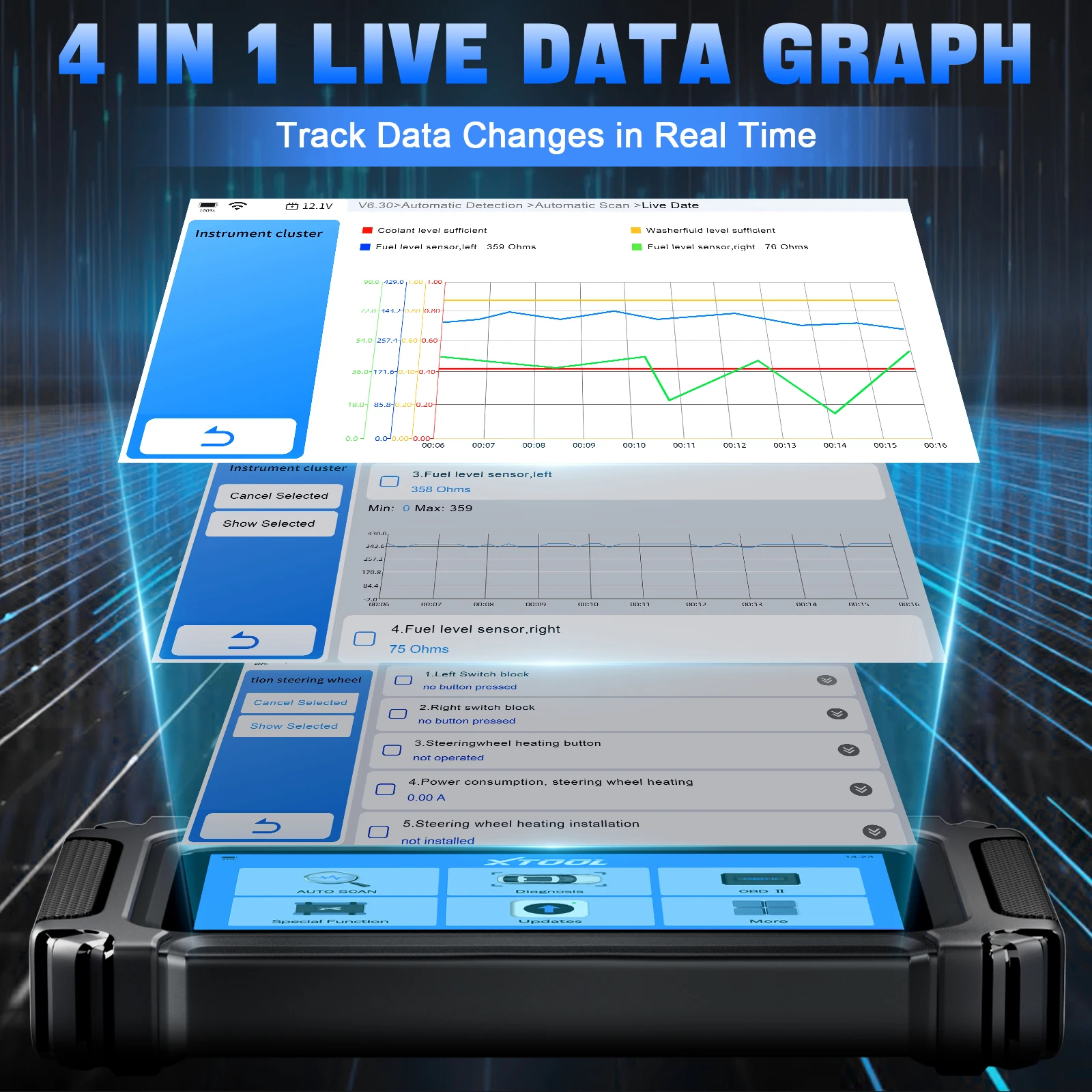 XTOOL D5 Autodiagnosetool ÖL TCM DPF ABS EPB Reset Injektorcode FCA/DOIP-Protokoll lebenslanges kostenloses Update