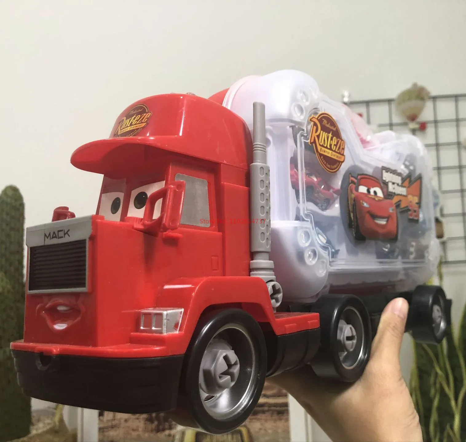 Disney pixar carro relâmpago mcqueen conjunto figuras jackson tempestade mack tio caminhão pull-back carros modelo boneca crianças brinquedo para o presente