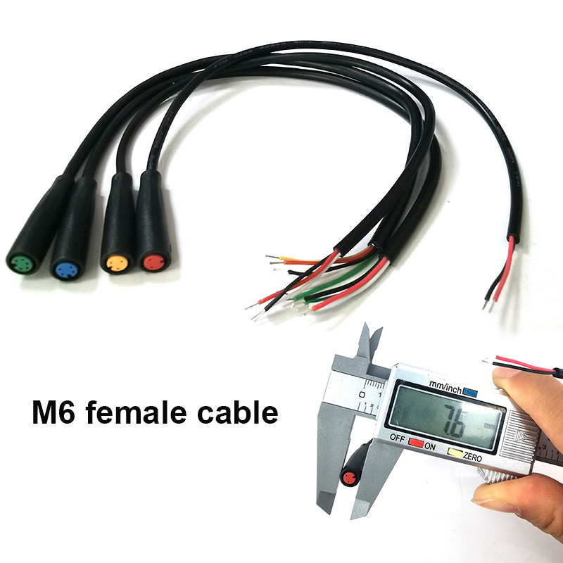 M6 2 3 4 5 6 ピンジュレット電気バットプラグコネクタ配線ラインスクーターブレーキケーブルプラグ信号センサー