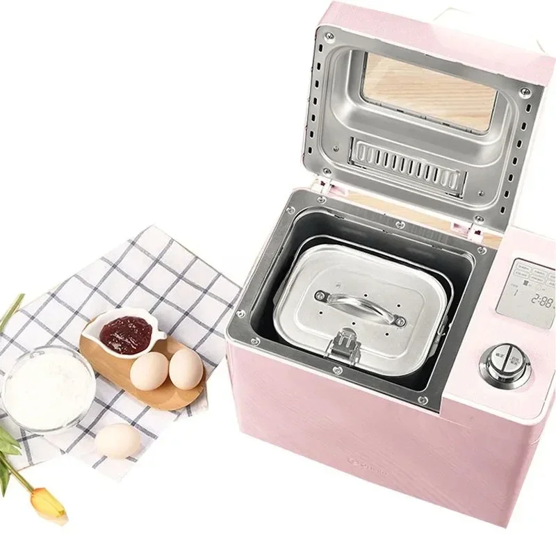 pembuat roti stainless steel 500W pembuat roti yang dapat diprogram mesin pembuat roti dapur rumah