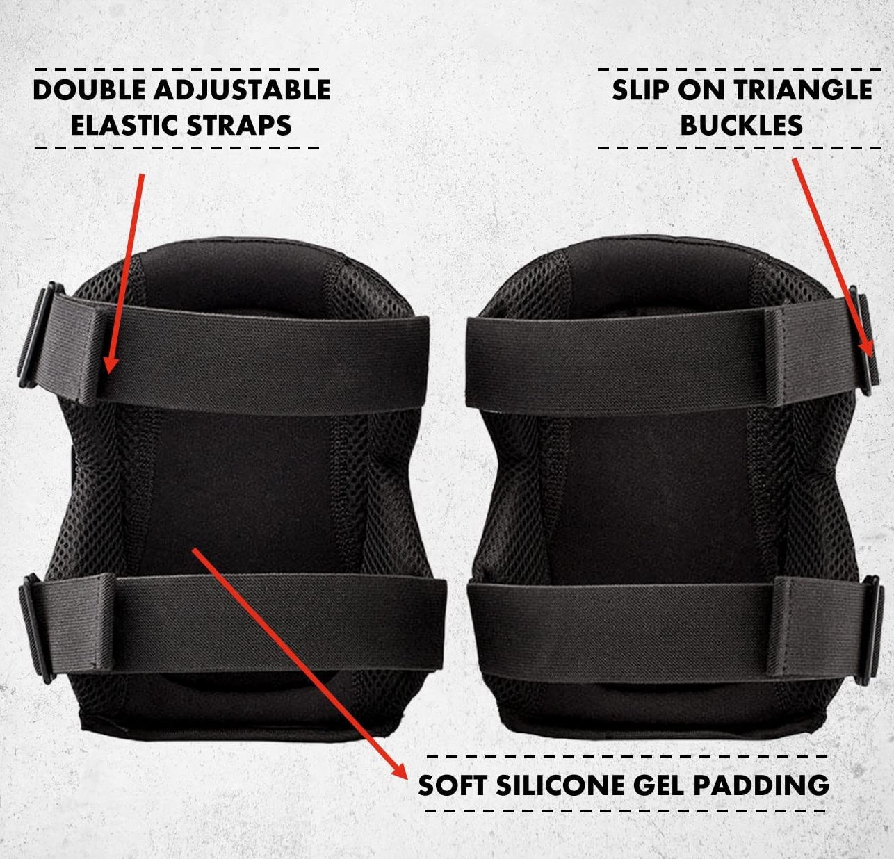 Professional Knee Pads for Work Heavy Duty Foam Padding Kneepads for Construction, Gardening, Flooring